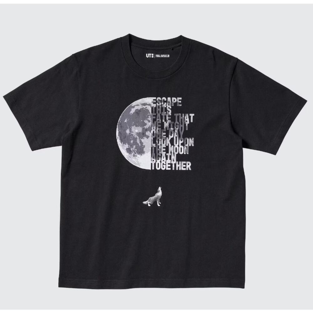 Uniqlo x Final Fantasy 16 FFXVI Graphic Moon T-shirt in Black